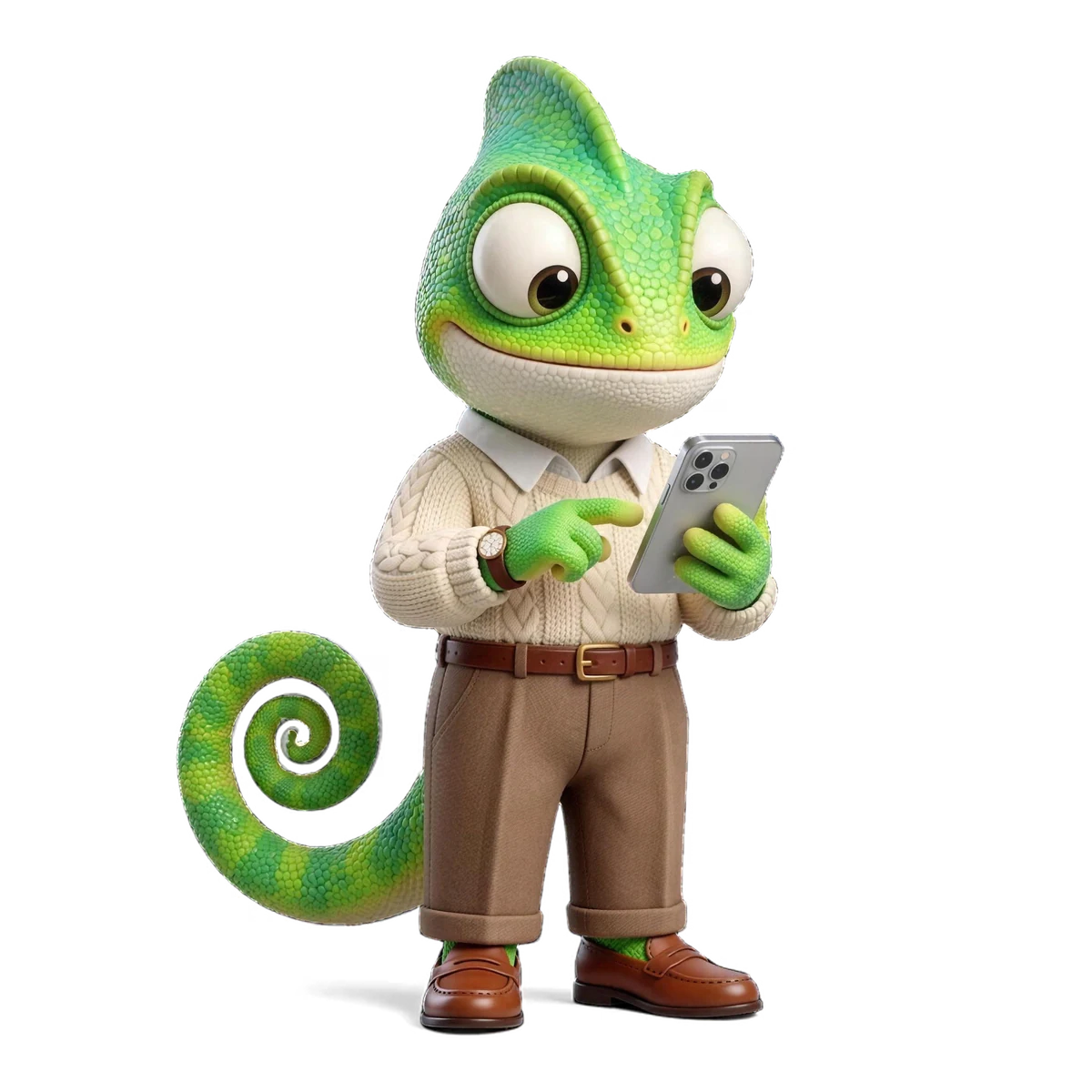 Camaleão, mascote original da Narvi Business